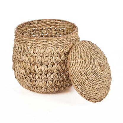 Rattan cylinder basket, large, 50 × 57 cm - Natural