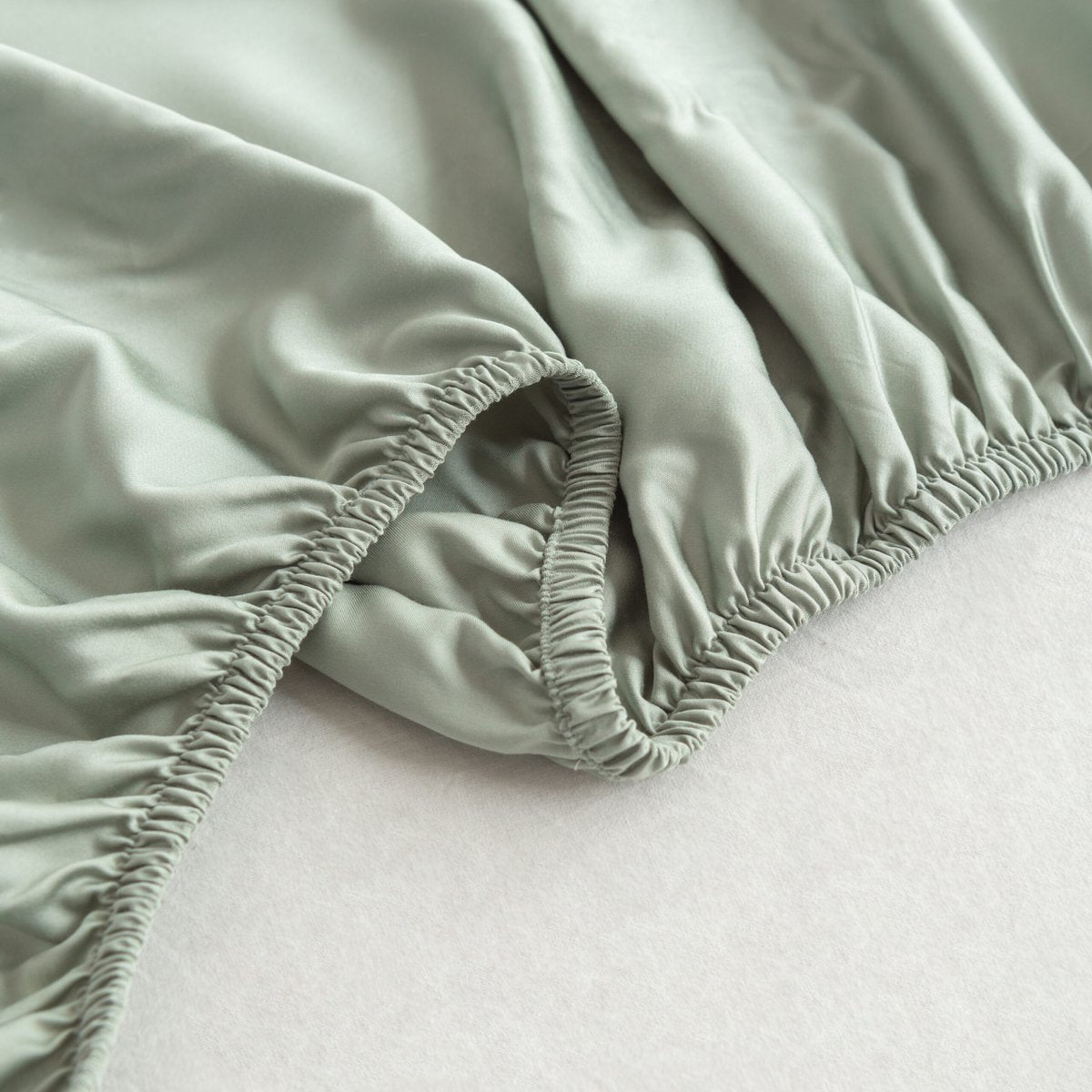 Bamboo bedding set, sage green, single - 400TC