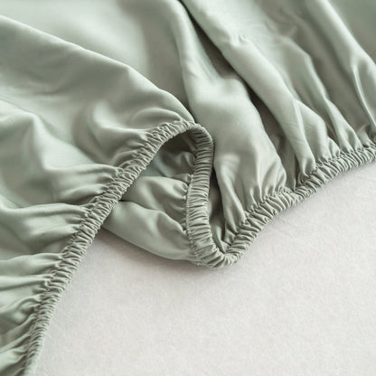 Bamboo bedding set, sage green, single - 400TC