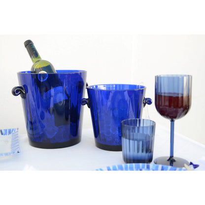 Champagnekøler af polycarbonat – mørkeblå, 20,3 cm
