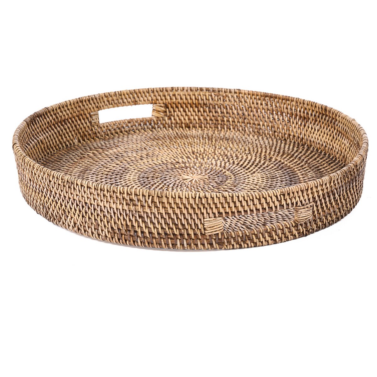 Rattan-Serviertablett, 51 cm – handgeflochten, natur