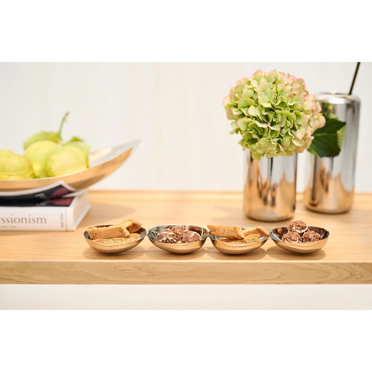 Stainless steel snack shell 4-fold - 38 cm