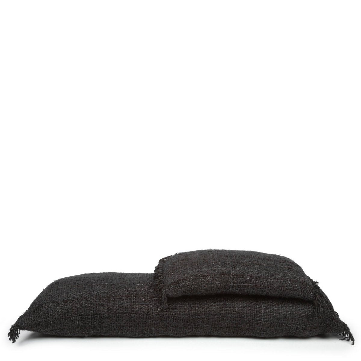 Hand-dyed cotton cushion cover, black navy - 30×50cm
