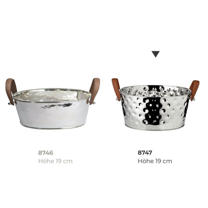 Champagnekøler i rustfrit stål, hamret - 39×29 cm