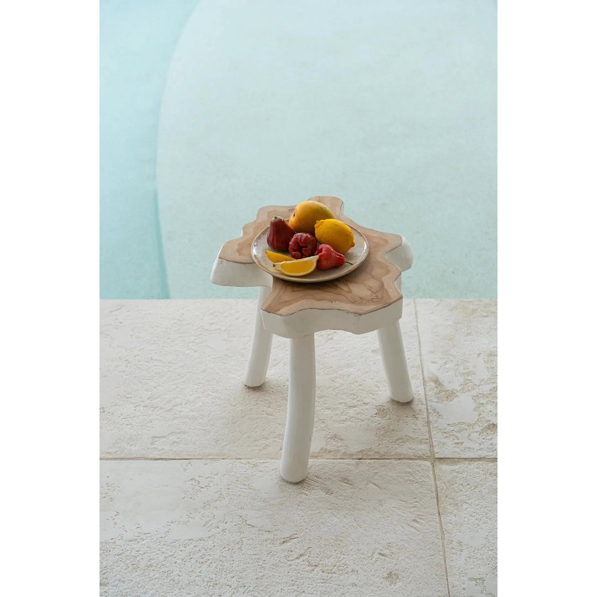 White stoneware salad plate 22 cm - made in Portugal