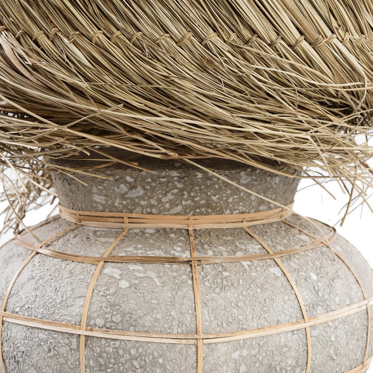 Terracotta table lamp with concrete finish - 48 cm