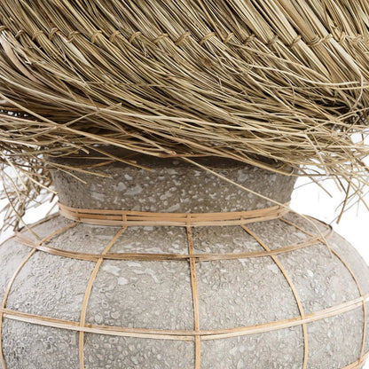 Terracotta table lamp with concrete finish - 48 cm