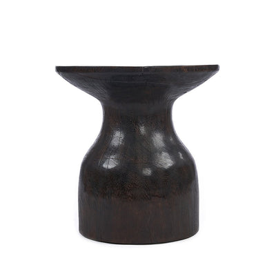 Hourglass Side Table, 50 cm - Dark walnut