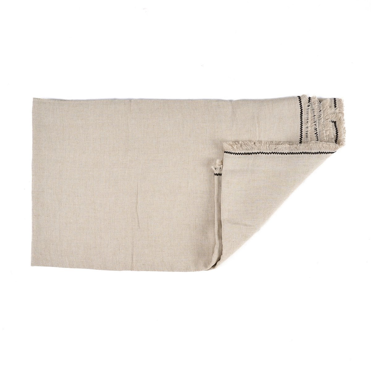 Linen tablecloth 150×300 cm - natural black