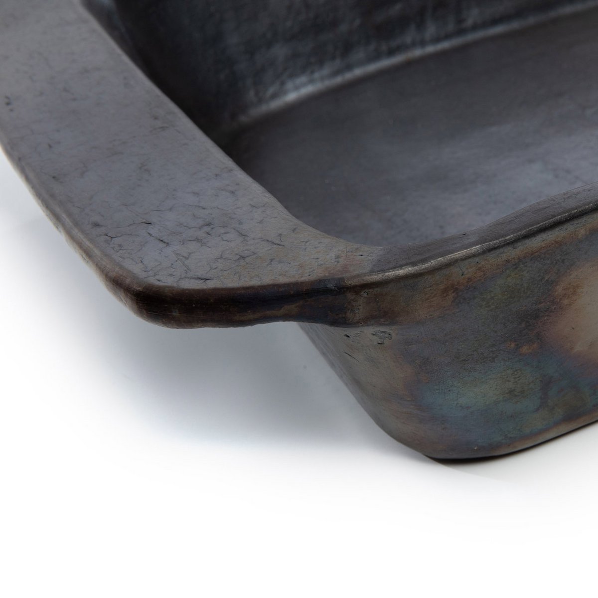 Black terracotta oven tray 37×28 cm - oven-safe