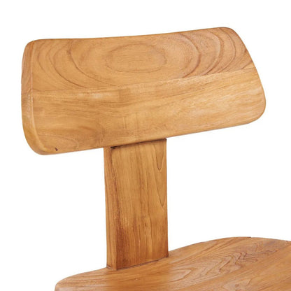 Teak dining chair, natural – T-back