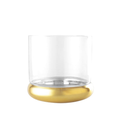 Gold double-wall candle holder - 24cm