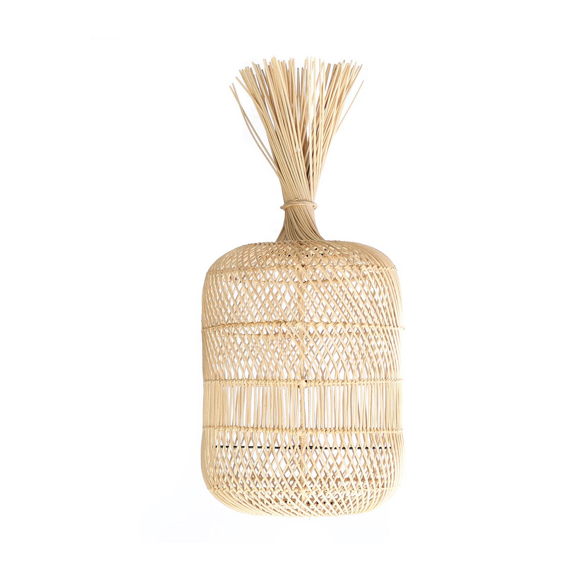 Natural rattan floor lamp shade 29×65 cm – Dumpling, medium