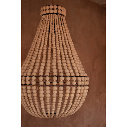Jernlysekrone 40 × 73 cm - naturlig finish, Indonesien