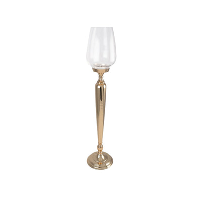 Tall metal candle holder, gold - 79 cm
