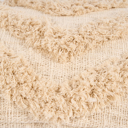 Pudebetræk i bomuld 35×60 cm – beige, fremstillet i Indonesien