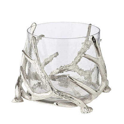 Aluminum lantern Kingston, 25 cm - antler motif