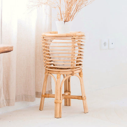 Handwoven rattan plant stand – fits pots up to Ø20 cm