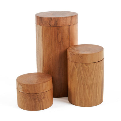 Teak root storage jar 10 × 19 cm - made in Indonesia