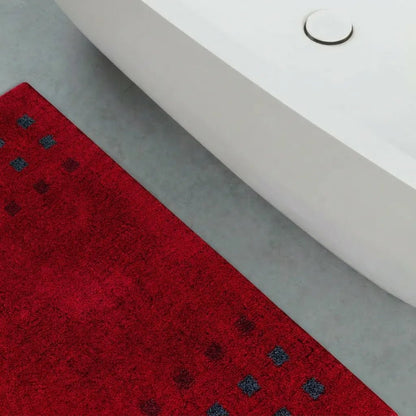 Acrylic bath mat 60×100 cm - red, deep pile