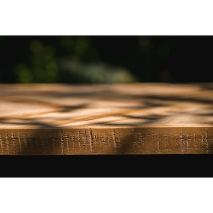 Teak console table with herringbone top - 170 cm