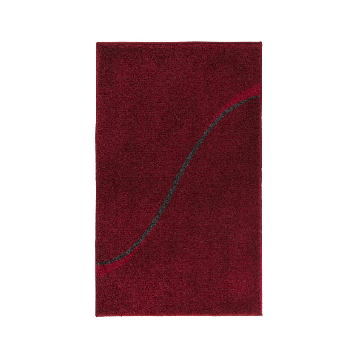 Acrylic bath mat with anti-slip, 100×60 cm - Red