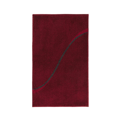 Acrylic bath mat with anti-slip, 100×60 cm - Red