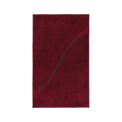 Acrylic bath mat with anti-slip, 100×60 cm - Red
