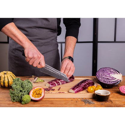 Bunka knife set, 4 pieces - 440C steel with bamboo sheaths