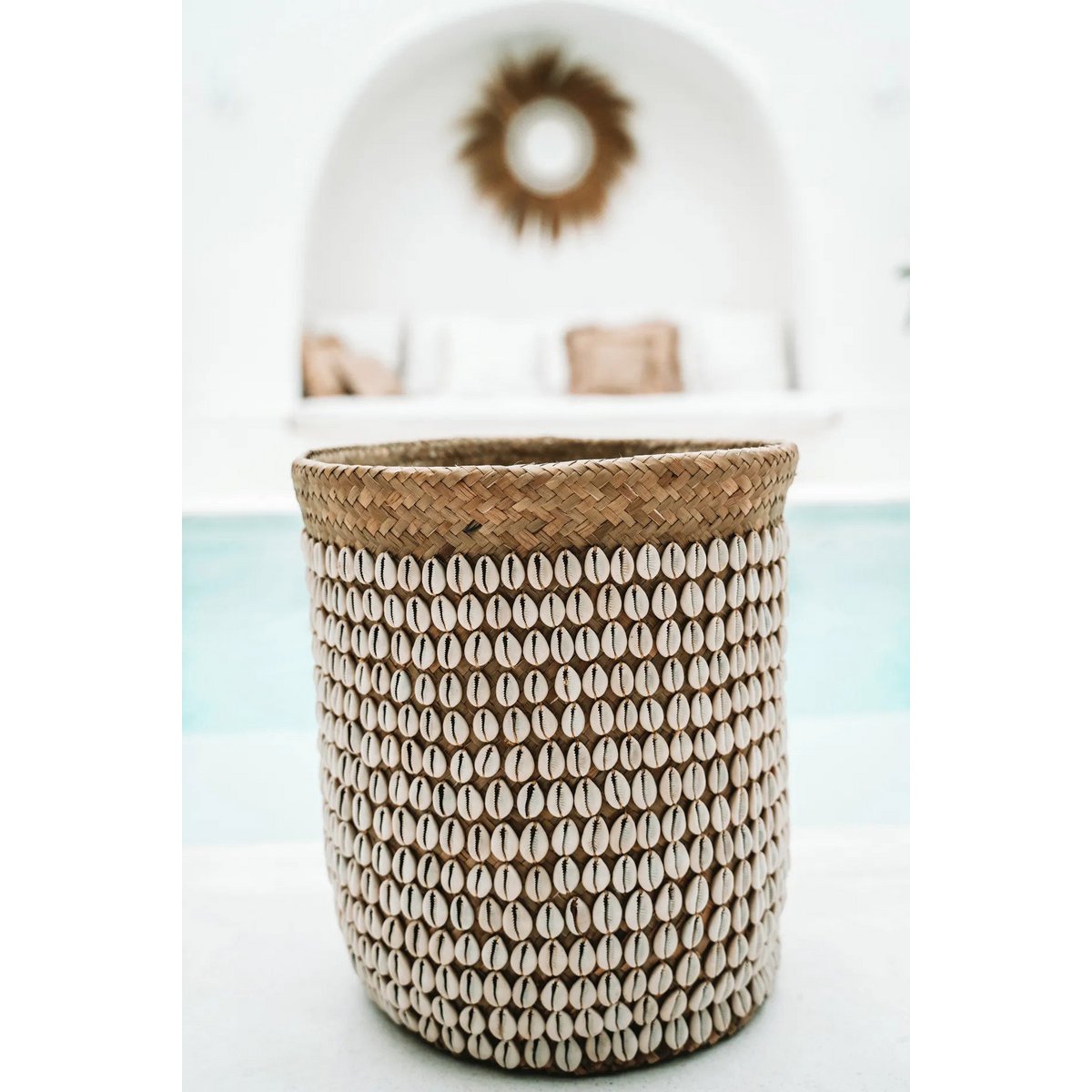 Pandan shell basket 34 × 40 cm - natural
