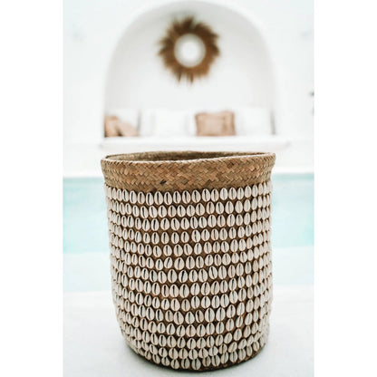 Pandan shell basket 34 × 40 cm - natural