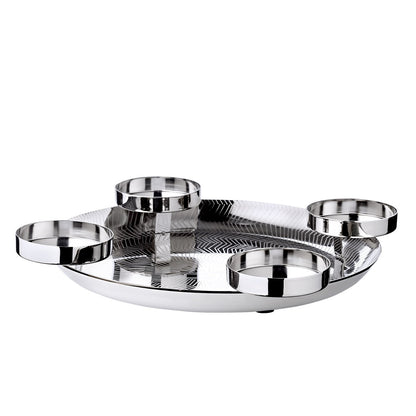Stainless steel advent wreath Kaya, 36 cm diameter