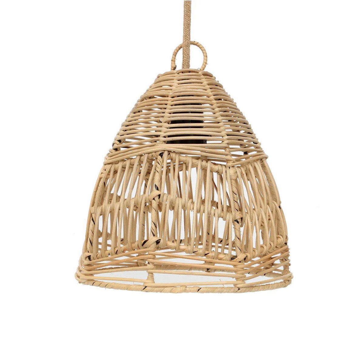 Rattan Pendelleuchte S – handgewebt, 20 cm Durchmesser