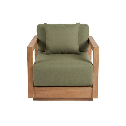 Udendørs træsofa 77×85 cm - grøn algehynde, Indonesien