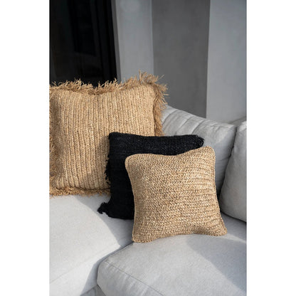 Raffia cushion cover 40×40 cm - natural, handcrafted in Indonesia