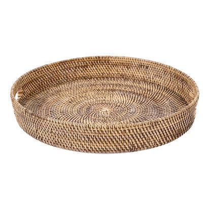 Rattan-Serviertablett, 51 cm – handgeflochten, natur