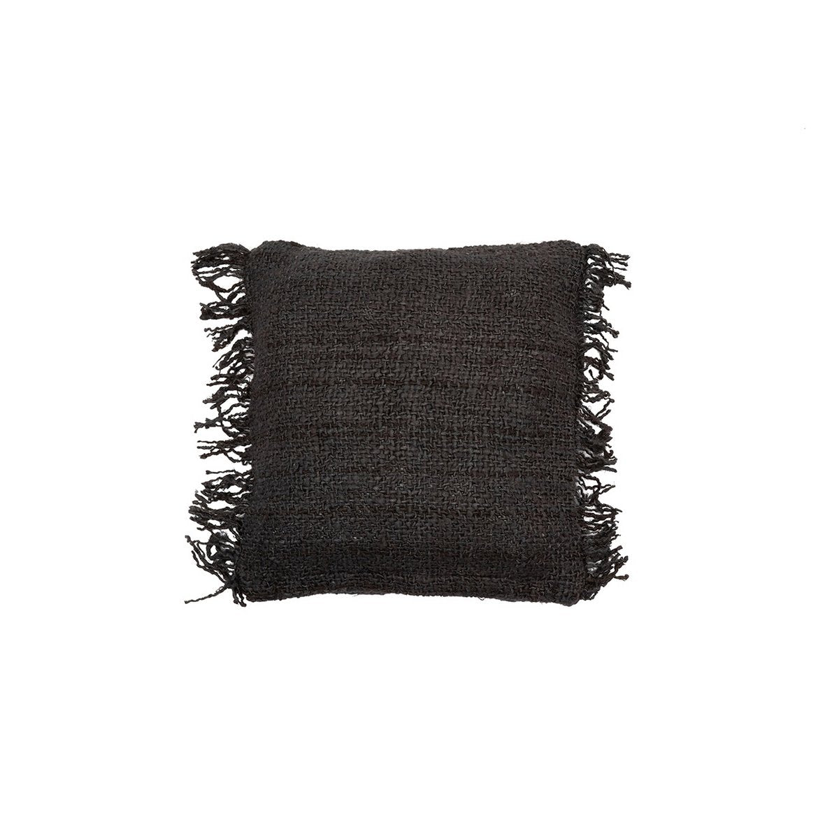 Hand-dyed cotton cushion cover, black navy - 40×40cm