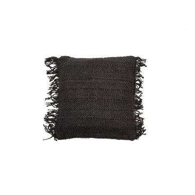 Hand-dyed cotton cushion cover, black navy - 40×40cm