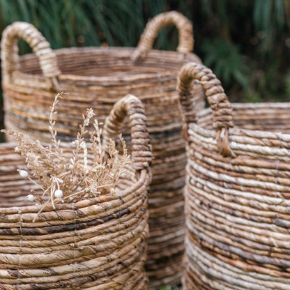 Woven storage basket SYAILENDRA L, 40 × 44 cm - made in Indonesia