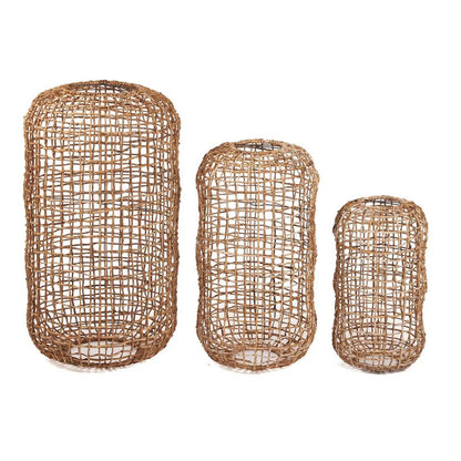 Palm leaf pendant light 40 × 74 cm – round form, L