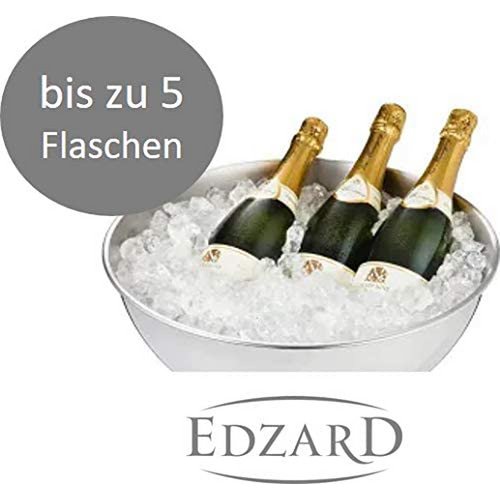 Hammered steel champagne cooler Ø 40 cm - high-polish finish