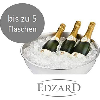 Hammered steel champagne cooler Ø 40 cm - high-polish finish