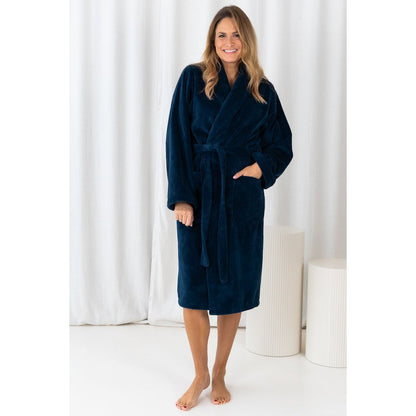 Double-sided bathrobe S - Dark denim