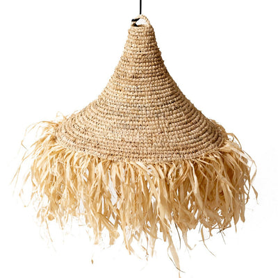 Lampenschirm RUMBAI aus Raffia Ø40×30 cm – Rattan-Gestell