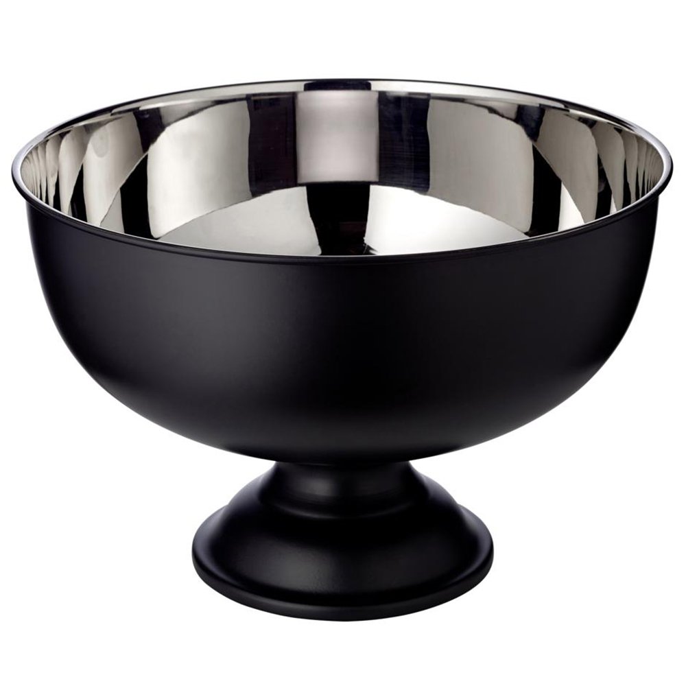 Champagnekøler i rustfrit stål Pearl, 36 cm – mat sort og poleret