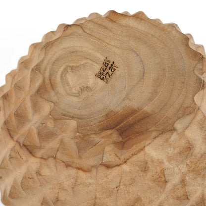 Teak root durian bowl, 20 cm – deep round form