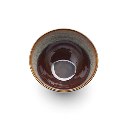 Ceramic bowl, small - brown grey glaze