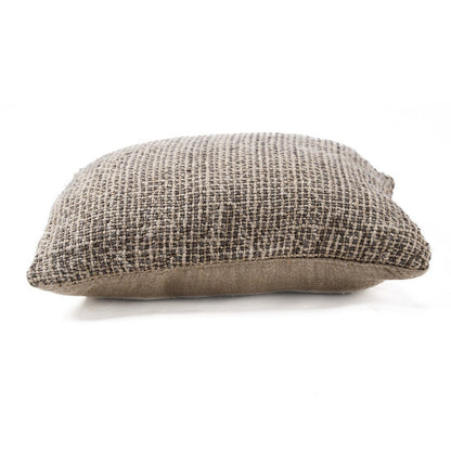 Linen cushion cover 50×50 cm – natural black grain texture
