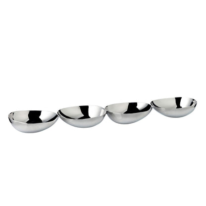 Stainless steel snack shell 4-fold - 38 cm