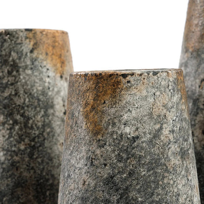 Tapered terracotta vase small – antique grey
